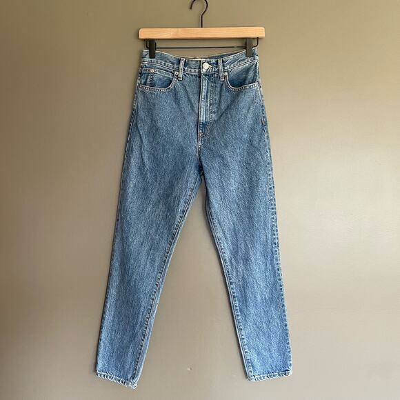 SLVRLAKE Beatnik Ankle Jeans in Pacific Wash Size 25 Blue High Rise Mom Jeans - Picture 4 of 16